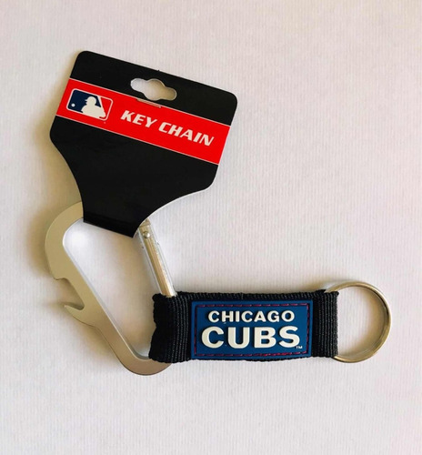 Llavero Carabiner De Cachorros De Chicago Cubs, Mlb Oficial