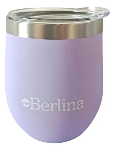 Mate Con Tapa 220ml Berlina Violeta, Doble Pared De Acero