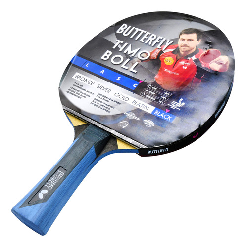 Timo Boll Bate Tenis Demesa Color Negro 0.079 In Aprobado