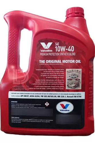 Aceite Valvoline 10w40 Semisintetico Nafta Diesel Gnc Premiu