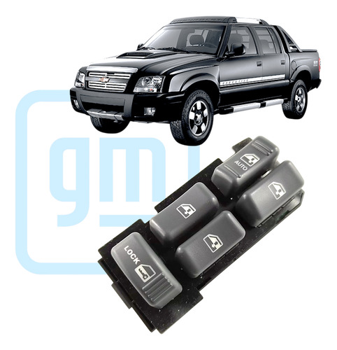 Botão Comando Vidro Eletrico S-10 Silverado Blazer 4 Portas