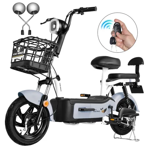 Scooter eléctrico con asiento para bicicleta eléctrica para adultos,  ciclomotor eléctrico para adultos