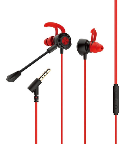 Auricular Interno Gamer Gtc Hsg-601 Color Rojo C/ Microfono