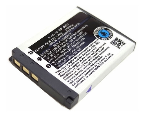 Bateria Np-bd1 Sony P/ Dsc-t2 T200 T300 T7 T77 T70 Tx1 T9 