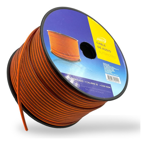 Cable Audio Bocina Transparente Reforzado 100 M Calibre 18