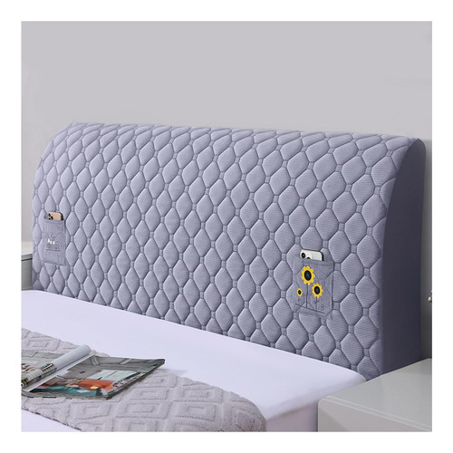 Wayuto Funda Elástica Para Cabecera De Cama Con Bolsillos Pr