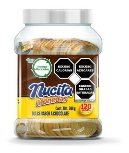Nucita Monedas De Chocolate 120 Pzas 708g