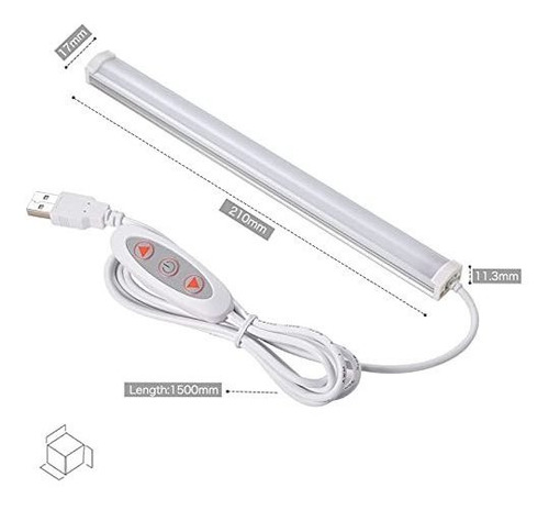 4w 21 Led Regulable 10 Nivele Brillo Usb Barra Luz Para