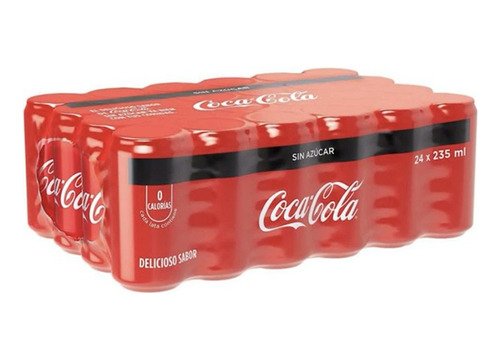 Coca Cola Sin Azúcar 24 Latas X 235 Ml