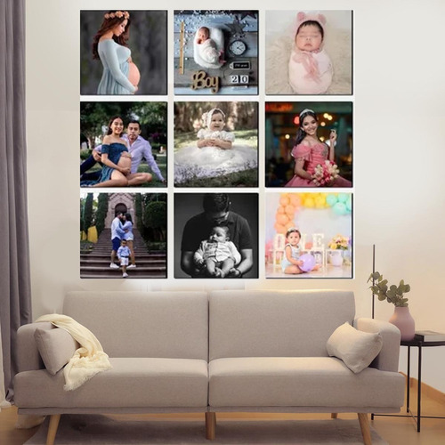 Cuadros Personalizados Fotos Fotografías 9pz 30x30 Canvas