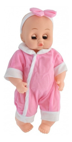 Imagen 3 de 3 de Bebote Con Biberon Llora 27,5cm Mamadera Bebe Muñeca Muñeco