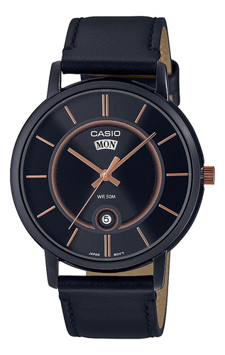 Reloj Casio Mtp-b120bl-1a Acero Hombre Negro Negro Negro Negro