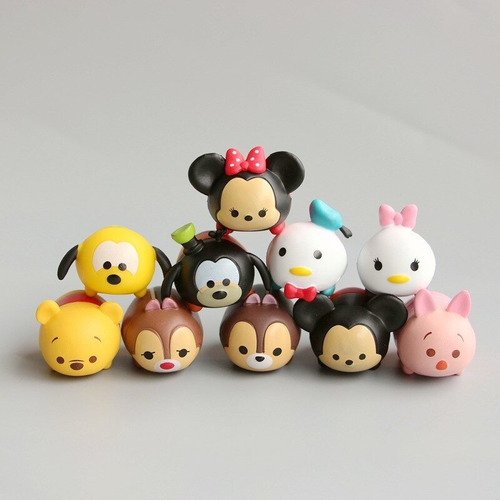 Set De 10 Piezas De Disney Tsum Tsum Mickey Minnie Cartoon K