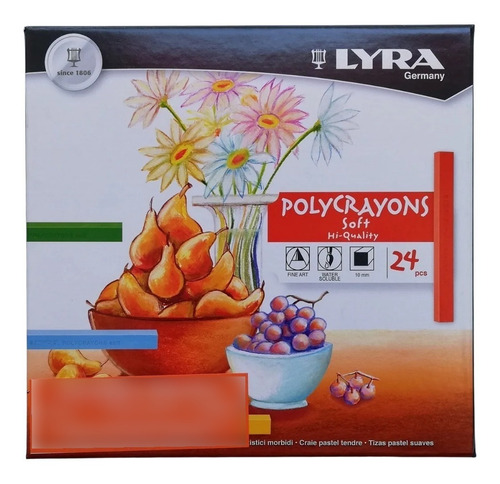 Caja Con 24 Barras Pastel Polycrayons Soft Lyra