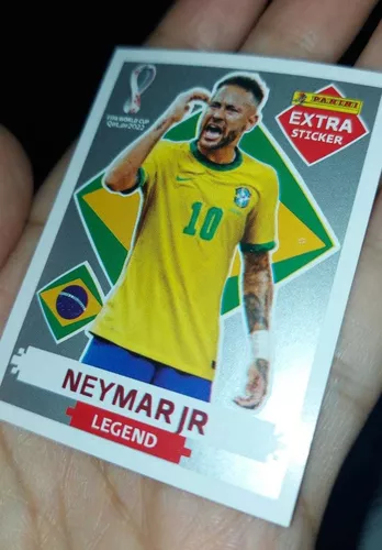 Figurinha Copa do Mundo Qatar Neymar LEGEND silver prata ORIGINAL panini