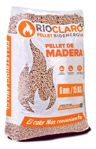 Pellet De Madera 15kg Rio Claro 