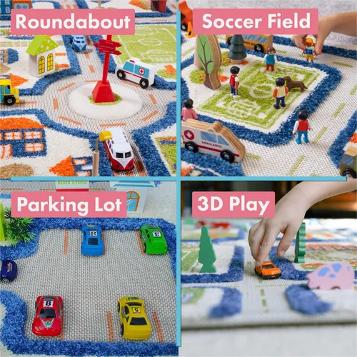 Alfombra De Juego Ivi Thick 3d Para Niños, Colorida, Diseño
