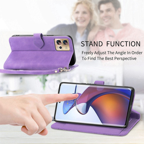 Funda De Cuero Retro Con Tapa For Motorola, Con Cordón