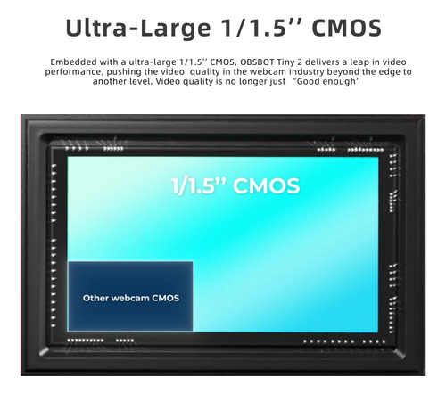 Cámara Web Obsbot Tiny 2 Ptz 4k 1/1.5 Cmos Usb 3.0 Con Tecno