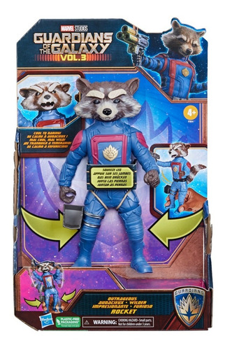 Figura De Acción Marvel Guardianes De La Galaxia Rocket 3+ (Usado)