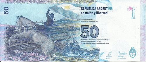 Argentina 50 Pesos 2015 Islas Malvinas