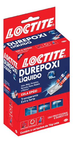 Cola Epoxi Durepoxi Liquido 10 Min 16 Gr (dispaly C/ 6)