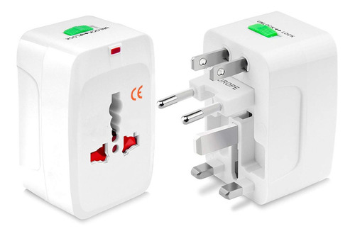 Adaptador Convertidor Clavija Corriente Universal Viaje