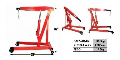 Pluma De Carro Cap. 3 Ton Reforzada - Ynter Industrial