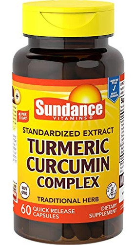 Tabletas Sundance Cúrcuma Curcumina Complejo, 60 Count