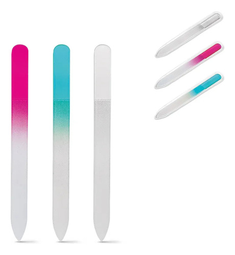 Lixa Cristal De Vidro Para Unhas Tam 14cm - Cores Variadas