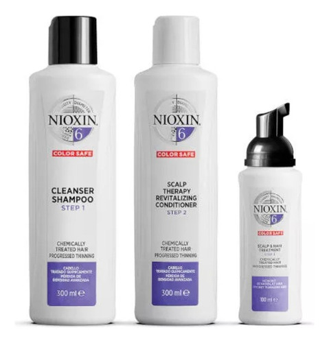 Kit Nioxin 6 Shampoo Condicionador E Scalp Tratamento