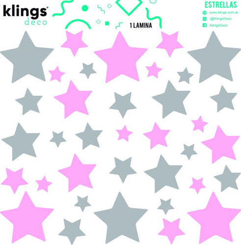 Vinilos Decorativos Estrellas Trama Nordicas