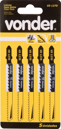 Lamina Serra Tico-tico Aço Carbono Vd 244d 6dpp Encaixe T Pa