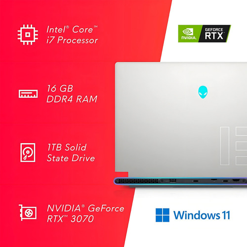 Alienware X15 R1 Portátil Gamer I7-11800h Rtx 3070 16gb 1tb