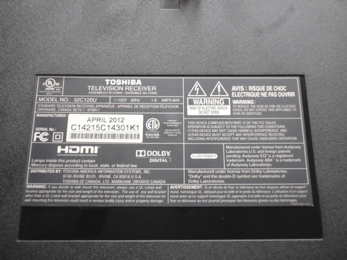 Repuestos Tv Toshiba 32  32c120u