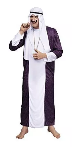 Comprar Disfraz árabe para hombre, jeque árabe, bata de Cosplay