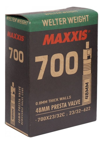 Camara Maxxis Welter Weight 700x23/32c 0.8mm Espesor 48mm