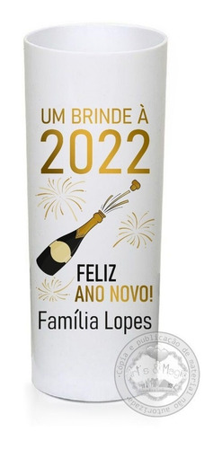 Imagem 2 de 5 de 20 Copo Long Drink Personalizado De Ano Novo - Réveillon