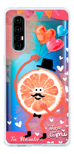 Funda Para Oppo De Parejas Media Naranja Con Nombre De Él