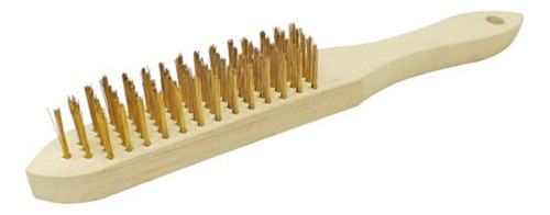 Cepillo De Alambre Latón Con Mango De Madera 29 Cm