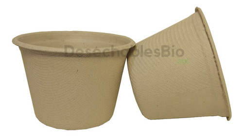 Imagen 1 de 5 de 50 Copas / Vasos Souffle 5 Oz. Biodegradable Bagazo De Trigo