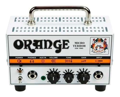 Cabezal Micro Terror Mt20 de 20 W, color blanco bivolt, 110 V/220 V, color naranja