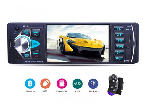 Radio Multimedia 1 Din Pantalla 4.1 Bluetooth Cámara Reversa