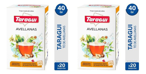 Pack X2 Te Sabor Avellanas Taragui Negro Infusion