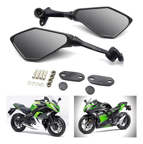 2x Espejo Retrovisor De Motocicleta Para Kawasaki Ninja 400