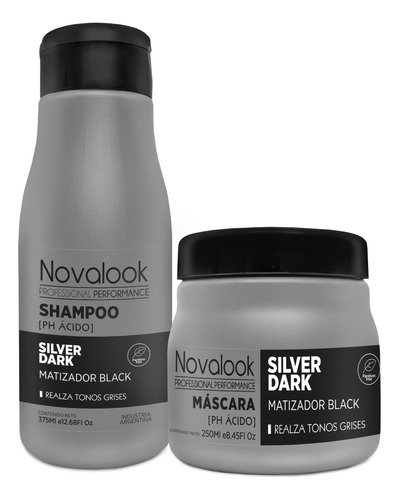 Shampooo Mascara Matizador Platinium Negro Novalook 