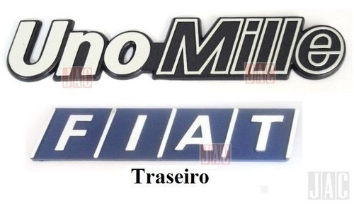 Emblema Uno Mille + Fiat Mala - 1990 À 92 - Modelo Original