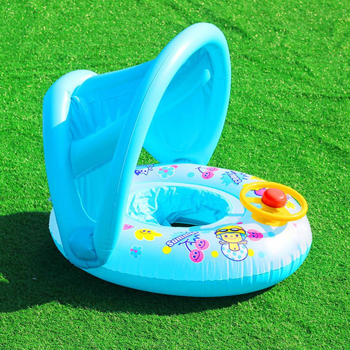 Anillo De Natación Inflable Con Protector Solar Para Bebés