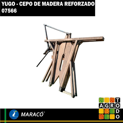 Imagen 2 de 6 de Yugo - Cepo De Madera Reforzado