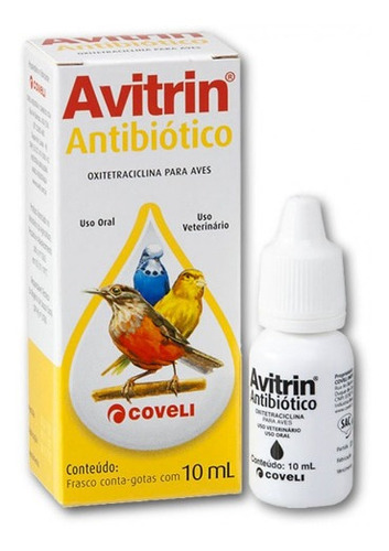 Avitrin Antibiótico Para Aves De 10 Ml - Envio Imediato
